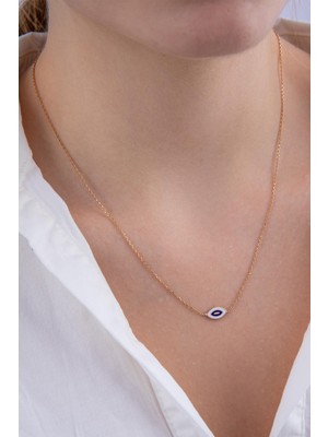 Fiyonk Kuyumculuk 14 Ayar Altın Çekik Göz Kolye