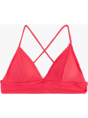 Koton Arkası Çapraz Askılı Bağlama Detaylı Bralet Bikini Üstü