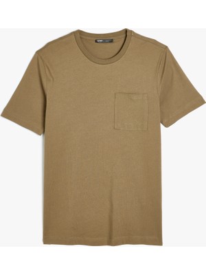 Koton Pamuklu Kısa Kollu Bisiklet Yaka Basic Slim Fit Tişört