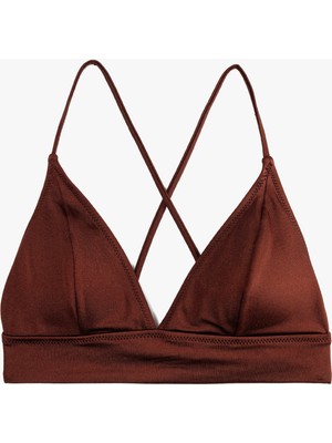 Koton Arkası Çapraz Askılı Bağlama Detaylı Bralet Bikini Üst