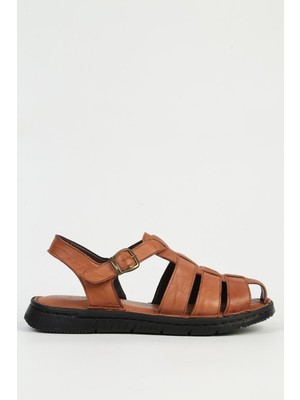 Pierre Cardin Hakiki Deri Taba Erkek Sandalet PC-7462