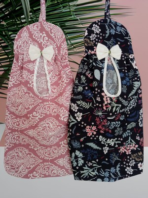 Avantajlı Ikili Poşetlik (Pembe Varak Desenli +Bahar Dalı)