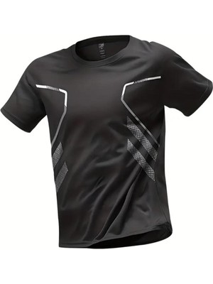 Fusto Mikro Polyester Slim Fit Performans Antrenman Sporcu Erkek Tshirt