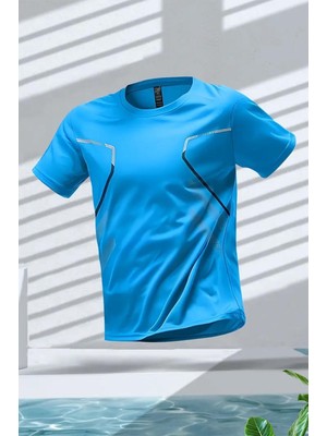 Fusto Mikro Polyester Slim Fit Performans Antrenman Sporcu Erkek Tshirt