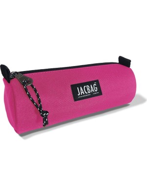 Jacbag Koyu Pembe Kız Çocuk Tek Gözlü Silindir Kalemlik - Kalem Kutusu