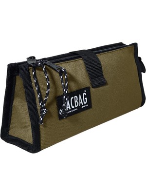 Jacbag Twin Masa Üstü Çift Bölmeli Kalem Çantası - Haki Yeşil