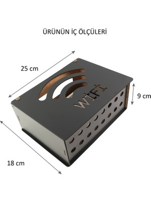 Dekoratif Modem Saklama Kutusu / Wifi / Siyah