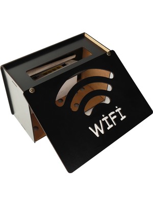 Dekoratif Modem Saklama Kutusu / Wifi / Siyah