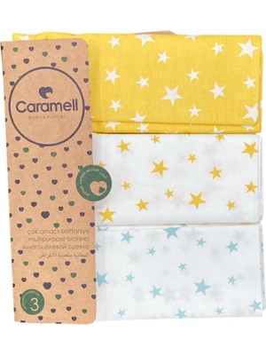 Caramell 3'lü Çok Amaçlı Battaniye 80X90 cm 9392