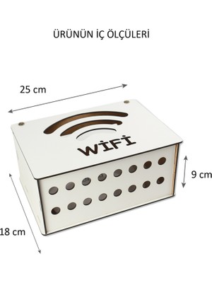 Dekoratif Modem Saklama Kutusu / Wifi / Beyaz