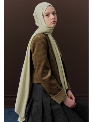 Fresh Premıum Yünlü Düz Şal Soft Yeşil