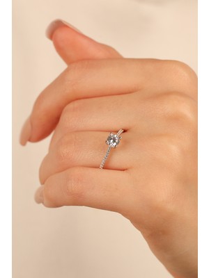 ÇGK KUYUMCULUK Sevgililer Günü Özel Tektaş Altın Yüzük CGKYZK0287