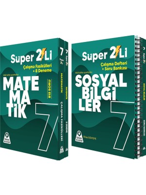 Örnek Akademi Yayınları (Sınıf: 7) Süper İkili  Matematik ve Sosyal Bilgiler Seti 2 Kitap