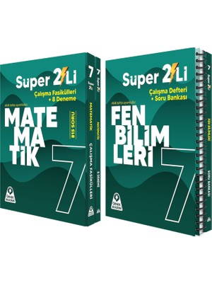 Örnek Akademi Yayınları (Sınıf: 7) Süper İkili  Matematik ve Fen Bilimleri Seti 2 Kitap