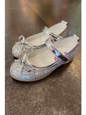 21-30 Numara Kız Çocuk Simli Babet Gümüş