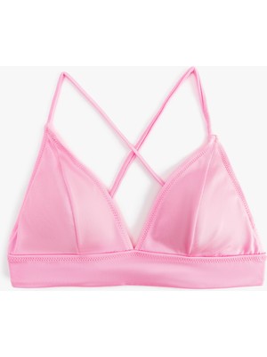 Koton Arkası Çapraz Askılı Bağlama Detaylı Bralet Bikini Üst