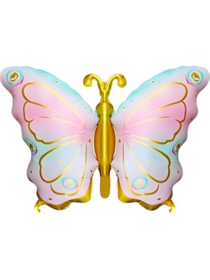 Pembe Gold Kelebek Folyo Balon 1 Adet