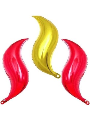 Itfaiye Ateş Şekilli Folyo Balon 3 Lü Set