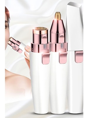 Techno Station 2 Başlıklı Yüz Çene Işıklı Epilatör ve Kaş Düzleştirici Seti Yıkanabilir Kablosuz