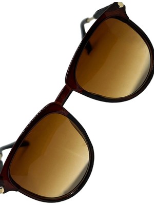 Techno Station Vintage Fashion Hafif  Unisex Güneş Gözlüğü Unisex Güneş Gözlüğü Kahverengi Çerçeve K122