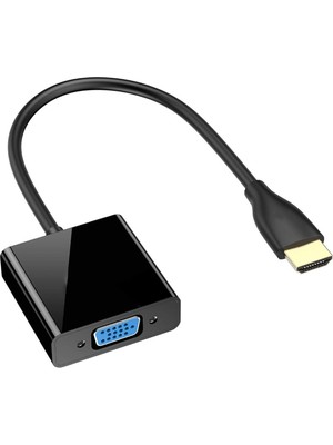 Techno Station HDMI To VGA Çevirici Dönüştürücü Monitör Kablosu Projeksiyon Uyumlu Hdmı To VGA