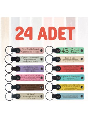 Sınıf Öğrencilerinin Ortak Projelerine Anı Olarak, 24'lü Set, Eğitim Anısı, Hediyelik Anahtarlık