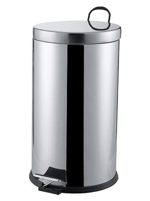 Just Cheap Store Pedallı 16LT Krom Metal Çöp Kovası