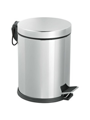 Just Cheap Store Pedallı 8lt Krom Metal Çöp Kovası