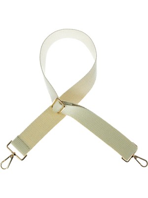 Miawiki Krem Renk, 125 cm Uzunlukta, Altın Metal Aksesuarlı, Omuz Askısı, Çantalar Için Taşıma Kayışı