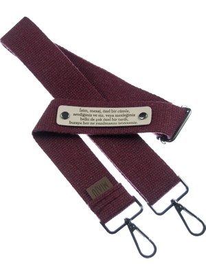 Bordo Renk, Hemşireler Için Kişiselleştirilebilir Çanta Askısı, 120 Cm, Unutulmaz Hediye Seçeneği