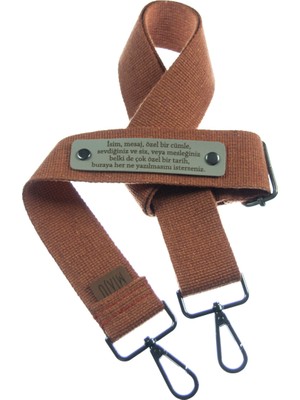 Kiremit Renk, Çapraz Çantaya Uygun Kişiselleştirilebilir Omuz Askısı, 180 cm Hediyelik ve Dayanıklı