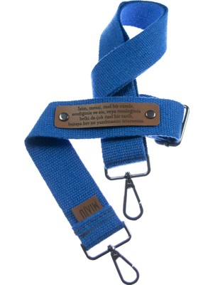 Koyu Mavi Renk, Sana Özel Üretilen, 160 Cm, Uzunluğu Kolay Ayarlanabilir Çanta Omuz Askısı, Armağan