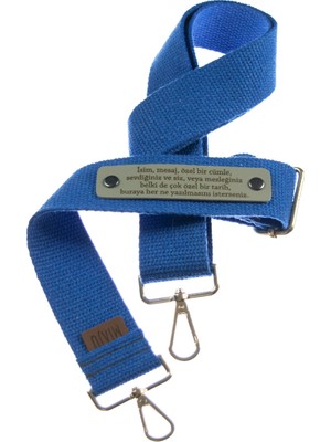 Koyu Mavi Renk, Fotoğrafçı Için Isme Özel Renkli Çanta Omuz Askısı, 140 cm Farklılık Yaratacak Detay