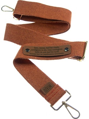 Kiremit Renk, 120 Cm, Adınıza Tasarlanmış Özel Askı, Farkınızı Yansıtacak,  Renkli Çanta Kayışı