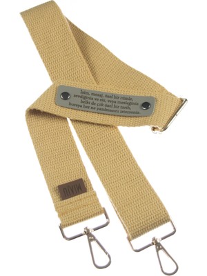 Hardal Renk, Kamp Severlere Özel Dayanıklı Isme Özel Çapraz Çanta Askısı, 160 cm Modern Tasarım