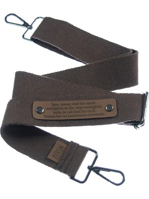 Koyu Kahve Renk, Kişiye Özel, Uzunluğu Ayarlanabilir 160 cm Çanta Kayışı, Kurumsal Firmalara Uygun