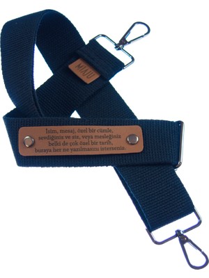 Lacivert Renk, Müdürler Için Kişiye Özel Şık ve Modern Çanta Omuz Askısı, 180 cm Benzersiz Hediyelik