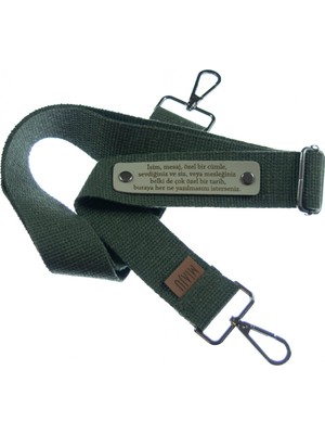 Koyu Yeşil Renk, Sana Özel Kişisel Tasarım, 160 cm Çanta Omuz Askısı, Şık Hediyelik