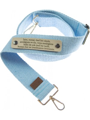 Açık Mavi Renk, Kombinini Tamamla, 200 cm Kişiye Özel, Hediyelik, Çapraz Çanta Omuz Askısı