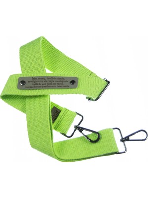 Neon Yeşil Renk, Unisex Çanta Omuz Kayışı, Kişiselleştirilebilir Hediyelik Çanta Omuz Askısı, 220 cm