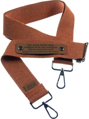 Kiremit Renk, Kişiye Özel Benzersiz Omuz Askısı, Çanta Kayışı, Sevgiliye Hediye, 160 cm Uzunluğunda