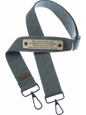 Gri Renk, Stil Sahiplerine Özel Kişiselleştirilebilir Moda Çanta Askısı, 120 Cm, Unutulmaz Hediye