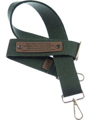 Koyu Yeşil Renk, Renkli Günlük Kullanım Çanta Askısı, 200 Cm, Yedek Çanta Kayışı