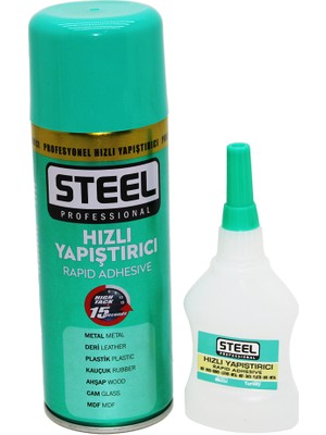Steel 400 ml +60 gr Büyük Hızlı Yapıştırıcı