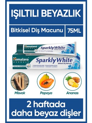 Himalaya Bitkisel Diş Macunu 75 ml – Misvak ve Enzim Teknolojisi ile Doğal Beyazlık, Ferah Nane Aromalı