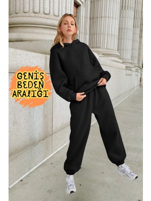 Baggy Eşofman Altı Jogger Rahat Kesim Yeni Moda Kadın Erkek Siyah Gri