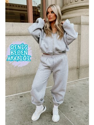 BSBSPOR Baggy Eşofman Altı Jogger Rahat Kesim Yeni Moda Kadın Erkek Siyah Gri