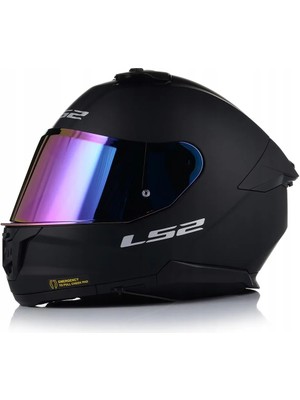Ls2 Storm 2 Mat Siyah Kapalı Motosiklet Kaskı Gökkuşağı Camlı