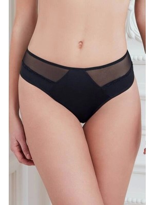 Beruflic Siyah Tül Detaylı Slip 2779