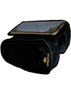 Erseplus Bisiklet Heybe Çantası Kadro Üstü 6 Inç Telefon Hazneli | Hmr Bike | Siyah-Siyah